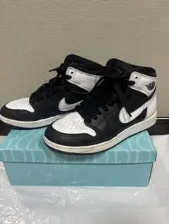 【23センチ】Nike Air Jordan 1 ブラック/ホワイト ハイカット