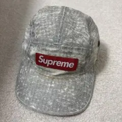 Supreme キャップ グレー