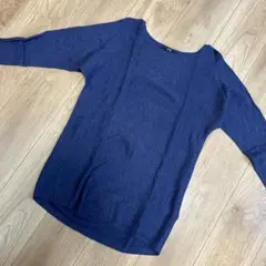 ユニクロ カシミヤ 綿 ネイビー セーター M