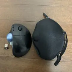 トラックボールマウス ブラック キャリングケース付き