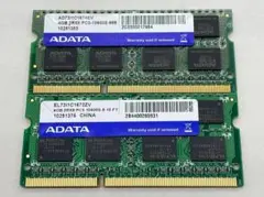 ノートPC用メモリ 4GB×2 (合計8GB) PC3-10600S