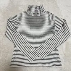 ヘザー　heather ボーダー タートルネック Tシャツ