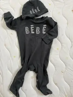 next ネイビーロンパース・カバーオール 3-6m 帽子付き