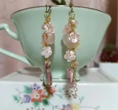 天然石と淡水パールのチャーム、ハンドメイド