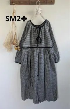 月末までセール☆バックリボン&ボタンギンガムチェック微起毛ワンピース