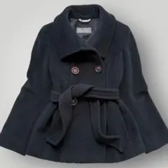 美品☆マックスマーラ カシミヤ アンゴラ ウールコート ロングコート 44 黒 Max Mara - マックスマーラ コート ベルト付き 白タグ ロング