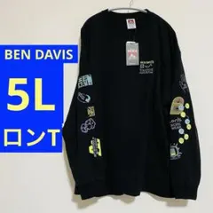 BEN DAVIS ベンデイビス 袖刺繍 ロンT 5L 長袖 大きいサイズ