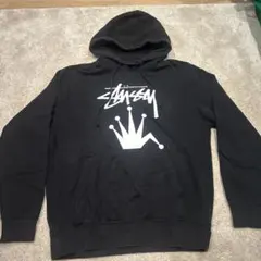 Stussy ブラック フードパーカー
