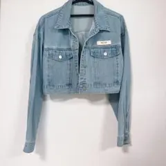 DAZY デニムジャケット クロップド丈 ライトブルー XL