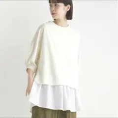 OMNES レイヤードアンサンブルプルオーバー アイボリー　新品タグ付き
