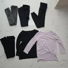 120cm UNIQLO6点 ヒートテック レギンストップス セット 묶음 판매