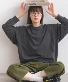 1点限定!【iriey】新品未使用ピグメントバイオ加工アリ刺繍切替プルオーバー