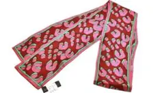 A3525 美品 ルイヴィトン レオパード柄 シルク スカーフ