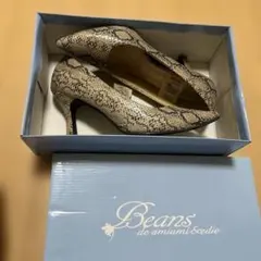 Beans ヘビ柄 中ヒールパンプスのサムネイル