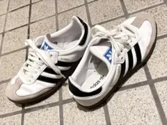 23.5cm adidas サンバ　ホワイト スニーカー