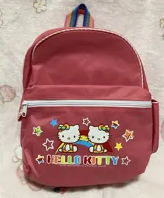 【新品未使用】サンリオ　ハローキティ　リュックサック　シール付き　レトロ