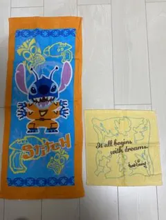 ステッチ　ディズニー　フェイスタオル　ハンドタオル