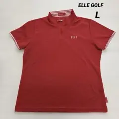 ELLE GOLF レディース ゴルフ ハーフジップ 半袖シャツ Lのサムネイル