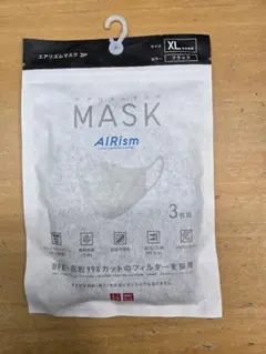 【新品・未開封】UNIQLO AIRism マスク XL ブラック 3枚組