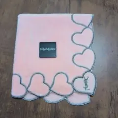 イヴ・サンローラン ピンク ハートタオルハンカチ