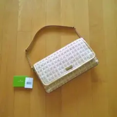 sale!＊kate spade＊ストロー＆ゴールドショルダー/クラッチバッグ＊