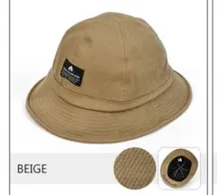 帽子ベージュ キャンバス バケットハット