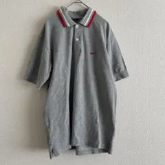 NIKE ナイキ 半袖ポロシャツ 刺繍ロゴ M ストライプ ヴィンテージ