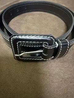 美品✨クリスチャンディオール ベルト ロゴ入り レザー ブラック