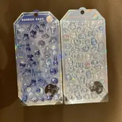 ボンボンドロップシール　シャーベット　ねこ ♡ うさぎ　2枚セット