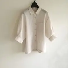 ビューティーアンドユース　ドルマン7分袖 シャツ　FREE ベージュ