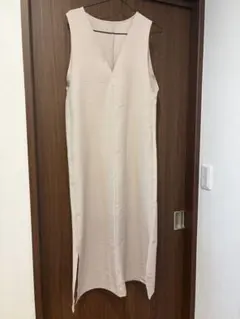 ストライプインターナショナル Vネック ジャンパースカート アイボリー F