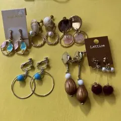 カラフルなイヤリングセット