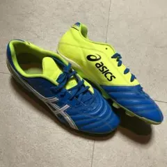 asics サッカーシューズ　青/黄色　24cm