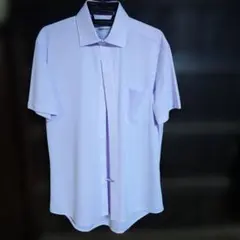 i-shirt Cool 薄紫ストライプ 半袖シャツ