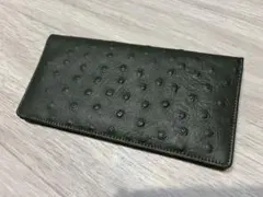 本物 ポロクラブ 2つ降り財布 緑色系 小銭入れあり オーストリッチ系 e5のサムネイル