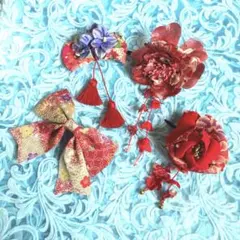 【和装髪飾りセット★着物/浴衣】和髪/和風/和柄/ヘアアクセサリー/和装小物