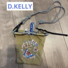 【新品】D.KELLY 刺繍ショルダーバッグ　蝶々　ベージュブラウン