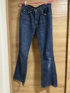 Levi's 516 ダークブルー ブーツカットデニム W33 L33 補修あり