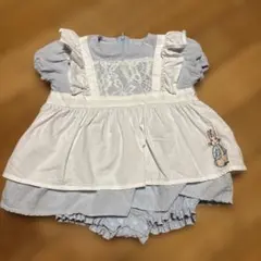 ピーターラビット　ロンパース風ワンピース