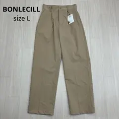 BONLECILL ボンルシール タック ワイド チノパン ベージュ L