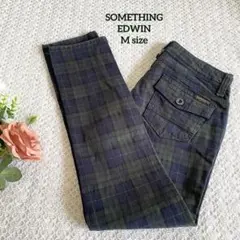 SOMETHING EDWIN チェック柄パンツ S276 ブラックウォッチ M