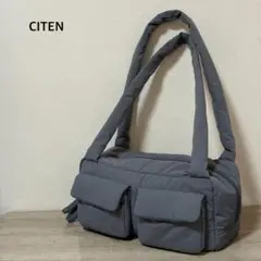 美品 CITEN ダブルポケットパファーバッグ グレー
