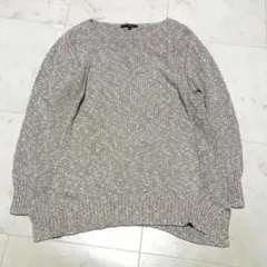 23区 ニジュウサンク コットンリネン混 ラメブレンド セーター 44