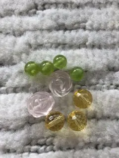 高質♡可愛い天然石セット♡ローズクォーツ薔薇　シトリン