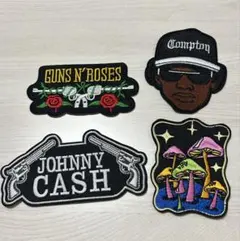 ストリートワッペン4点セット(バンド、ラッパー)