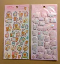 リラックマ カラフルクリアシール ふにふにプリズムシール ぷくぷく コリラックマ