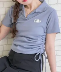 リボンドロストオフショルニットのサムネイル
