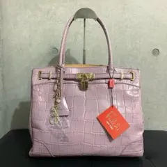 新品 Falchi New York クロコ型押し ハンドバッグ ピンク y2k