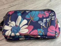 【新品未使用】BAOBAOHUI フラワープリントポーチ 3連