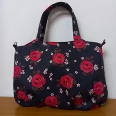 ハンドメイド　Dカン付き　タックふっくらトートバッグ　キャスキッドソン